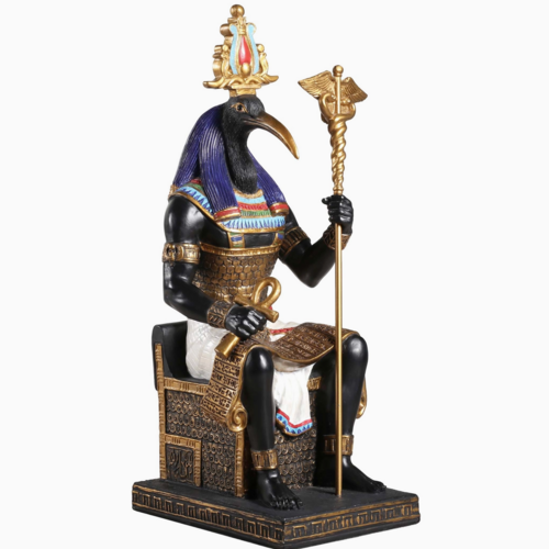 Thoth the Egyptian God of Wisdom Sitting in His Throne