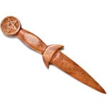 8 1/2" Wooden Pentacle Athame