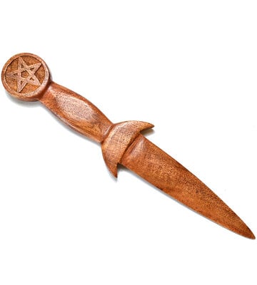8 1/2" Wooden Pentacle Athame