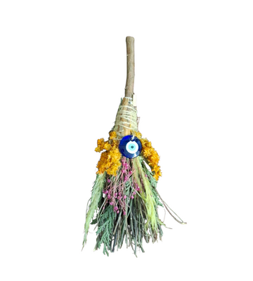 Evil Eye Ritual Herb Broom - 11"