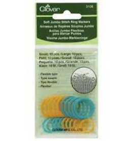 Clover Clover Jumbo Soft Stitch Ring Markers (3108)