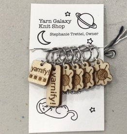 Stephanie Trettel/Yarn Galaxy Yarnify! Wooden Stitch Markers Knit