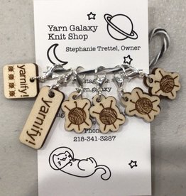 Stephanie Trettel/Yarn Galaxy Yarnify! Wooden Stitch Markers Crochet