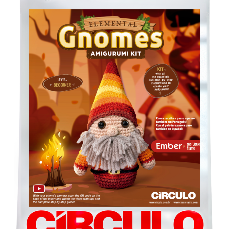 Circulo Amigurumi Elemental Gnome Kit