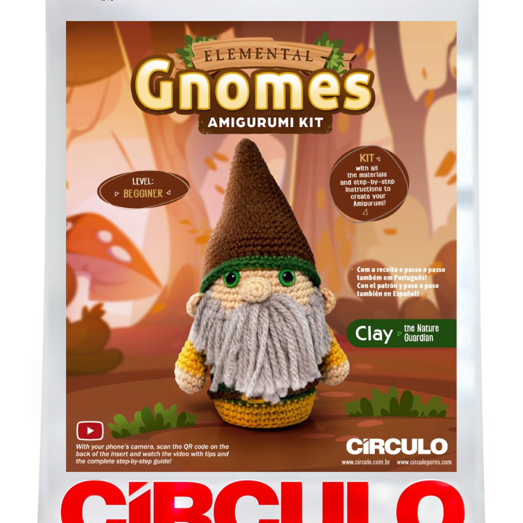 Circulo Circulo Amigurumi Elemental Gnome Kit