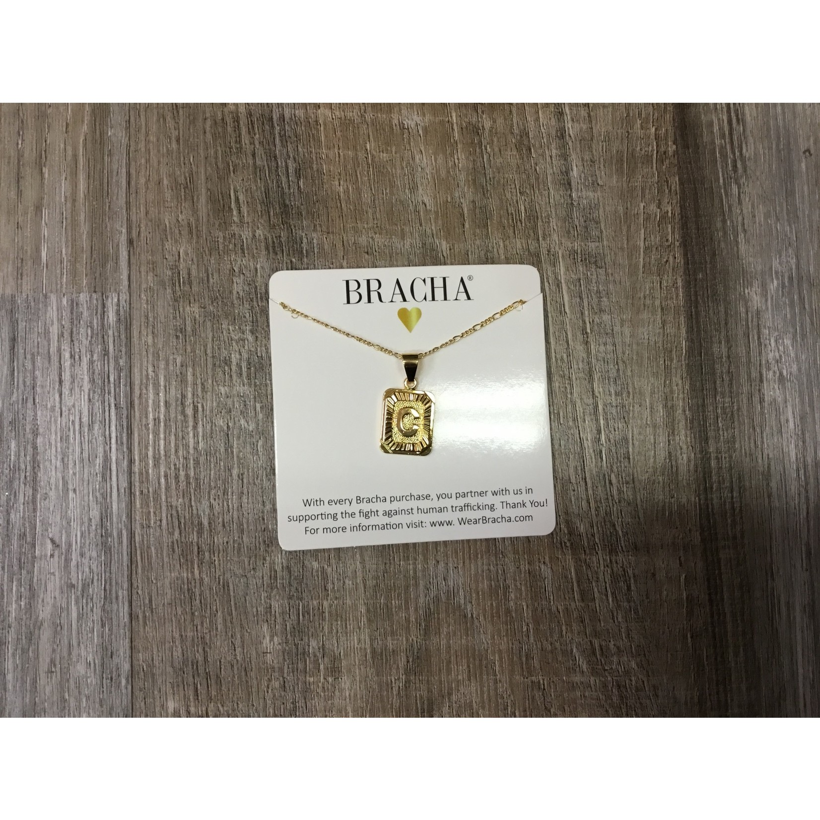 Bracha C - Initial Card Necklace