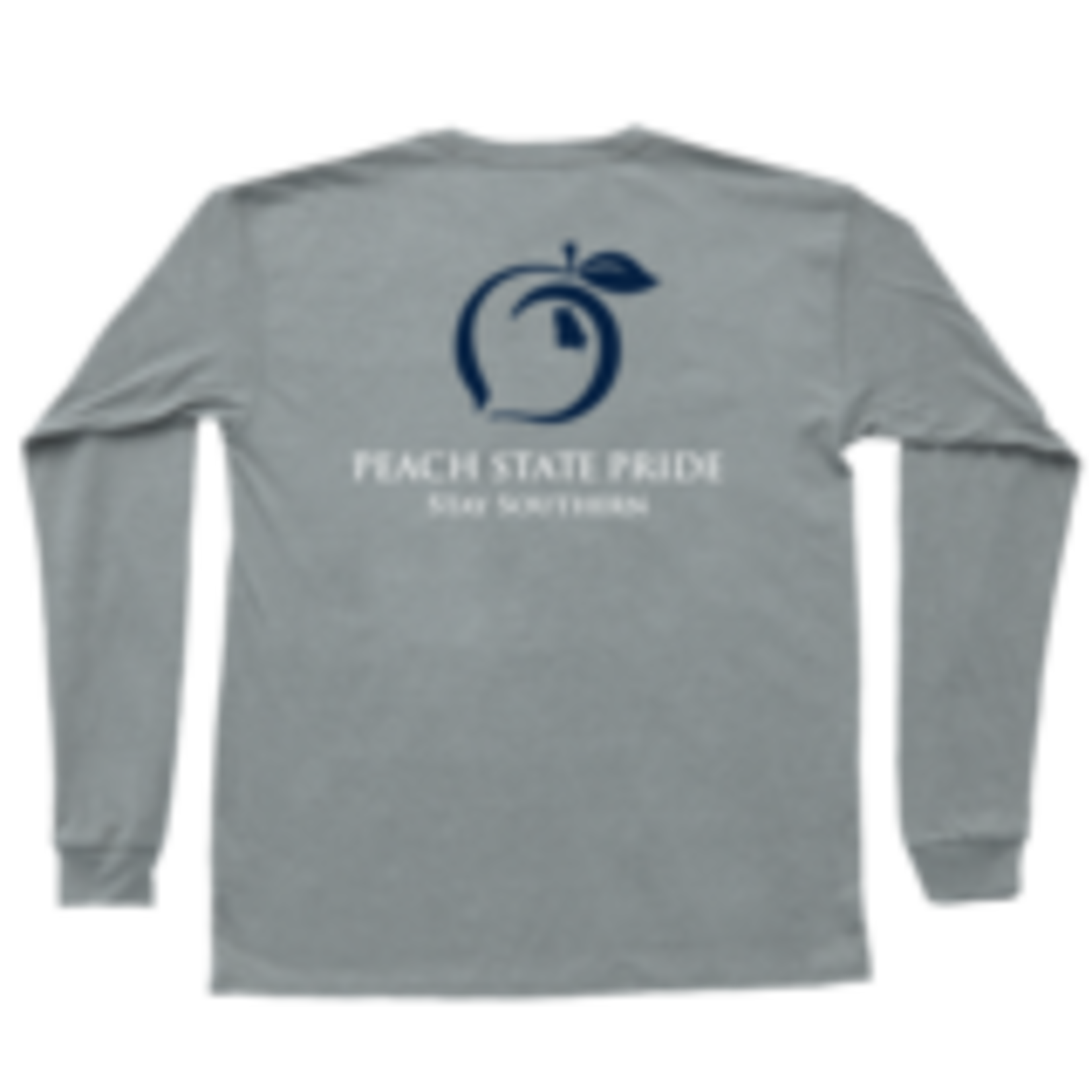 Classic Stay Southern Long Sleeve Pocket Tee - Gray- XLarge