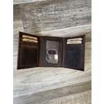 Brown Leather Trifold Wallet 54355