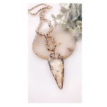 ShannAgains Jewels The Arrow Beaded Necklace-Beige