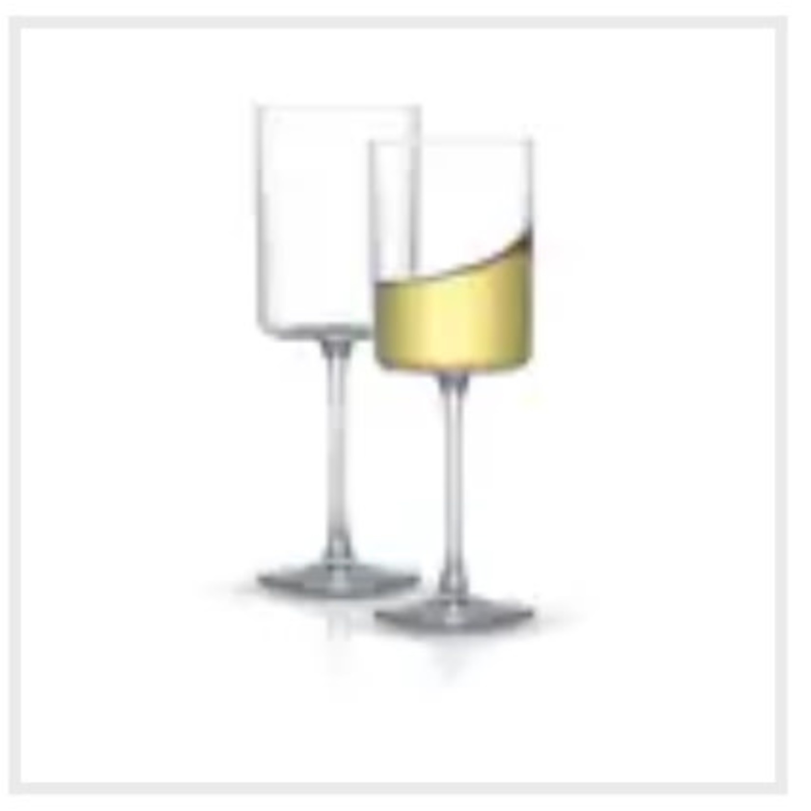 JoyJolt Claire White Wine Glasses 11.4 OZ Set/2