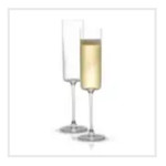 JoyJolt Claire Champagne Glasses 5.7 OZ Set/2