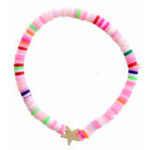 Kids Pink & Multi Bracelet w/Star Bracelet