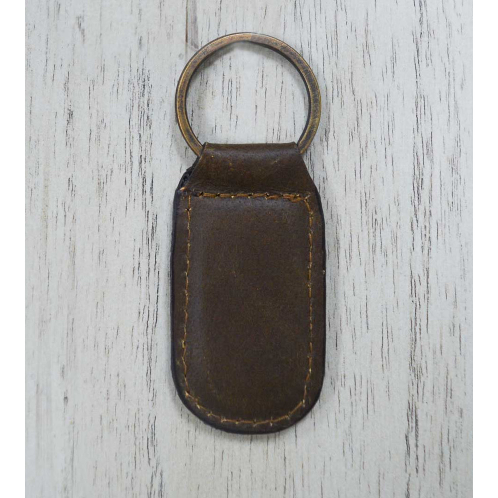The Royal Standard Leather Keychain Dark Brown