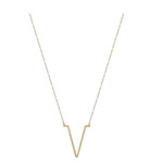 Matte Gold V Shape 16-18” Necklace