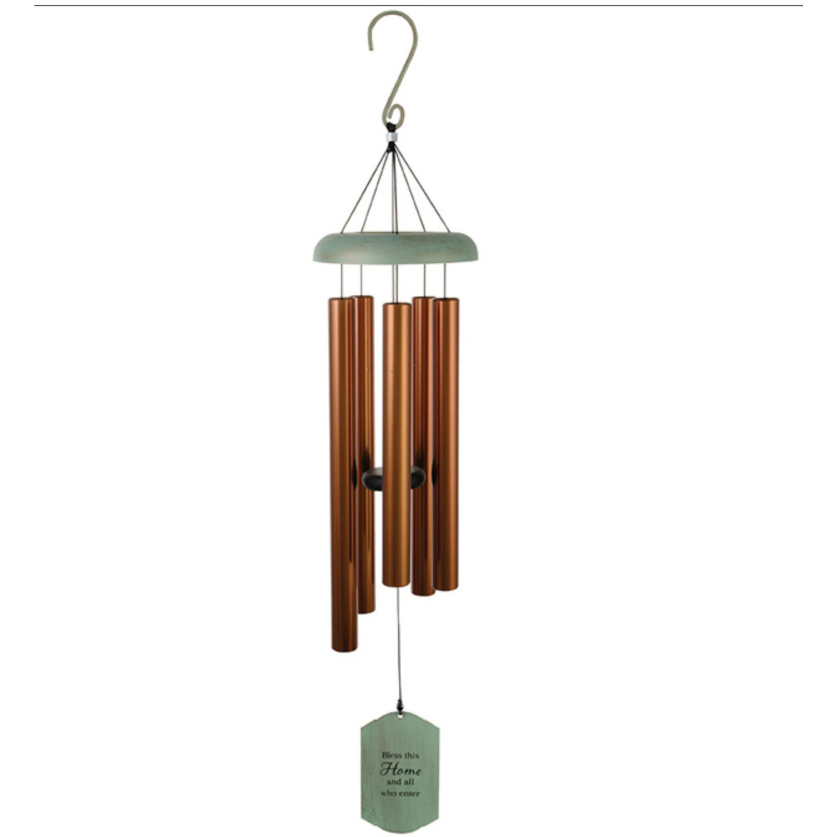 “Bless This Home” 38” Patina Sentiment Chime