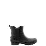 Roma Chelsea Black Croc Emboss Women’s Rain Boots: Sz - 10