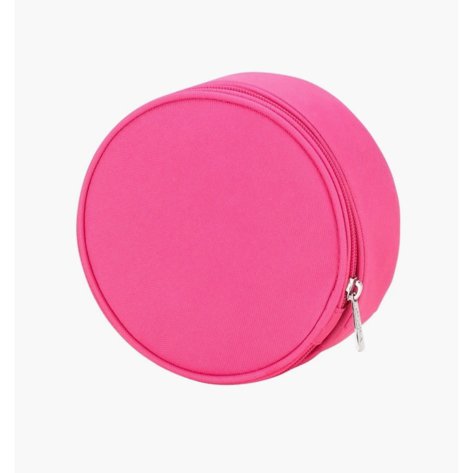 Viv & Lou Jewelry Case - Hot Pink: 3” H x 6” Diameter