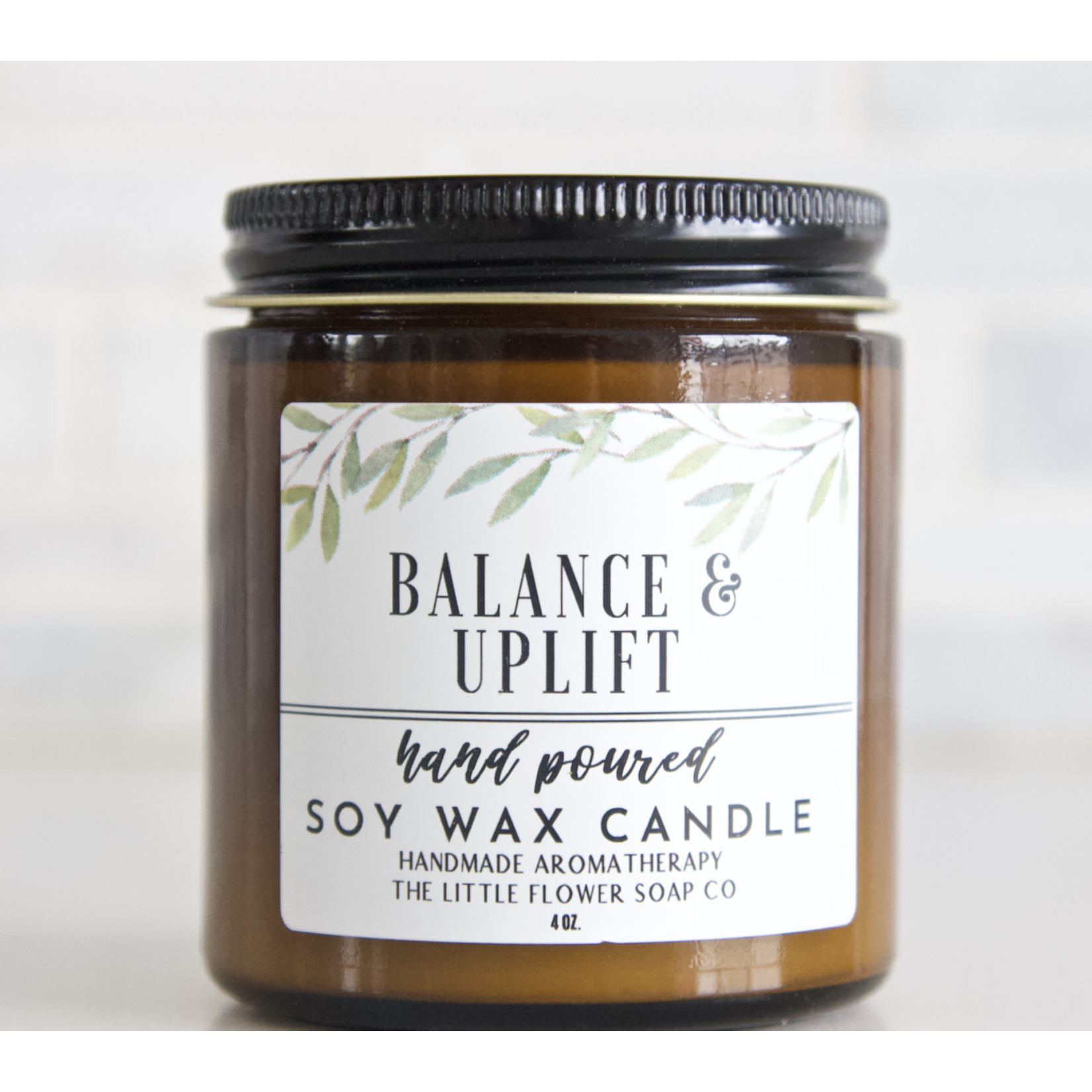 The Little Flower Soap Co Balance and Uplift 4 OZ Soy Candle
