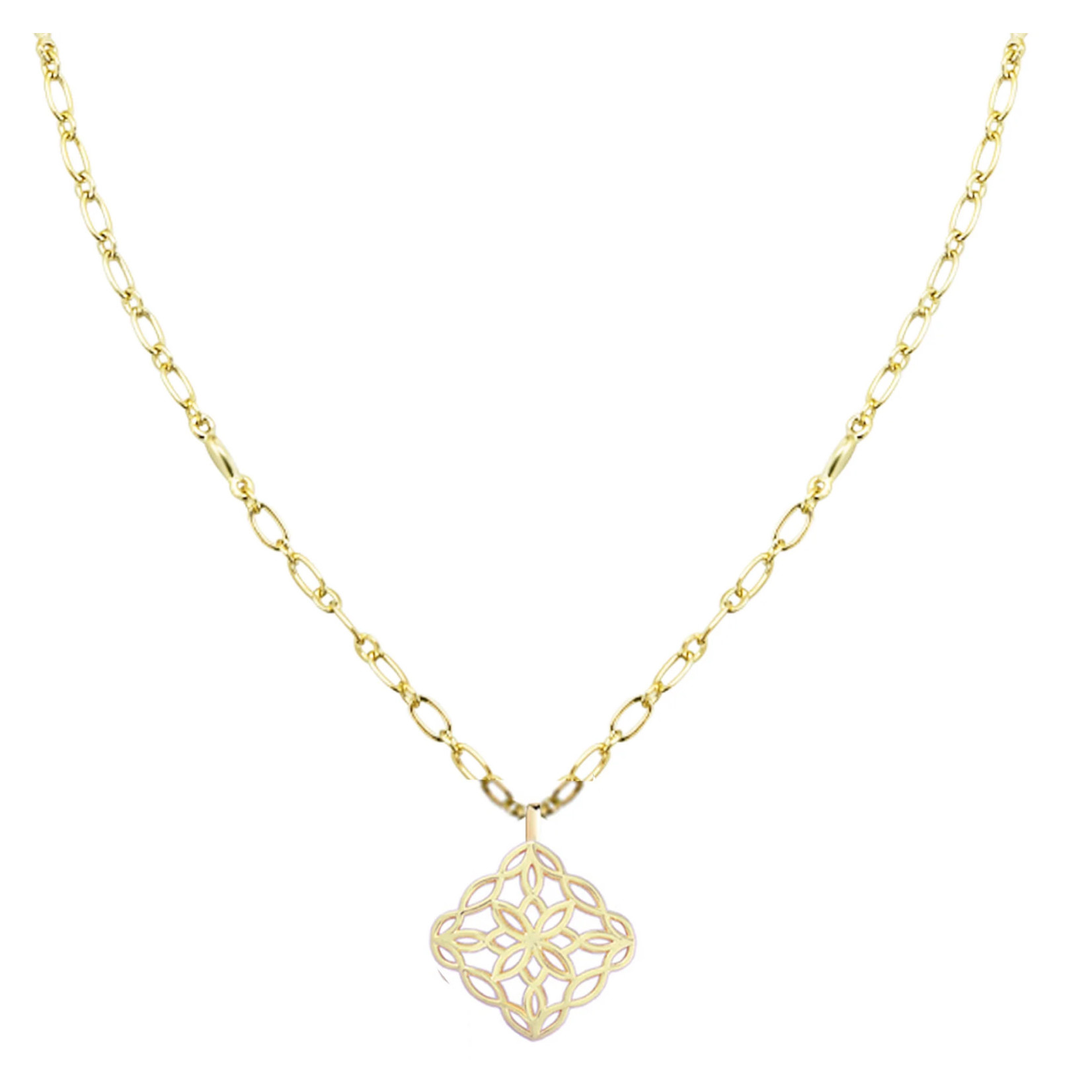 Natalie Wood Designs Bloom Drop Necklace - Gold