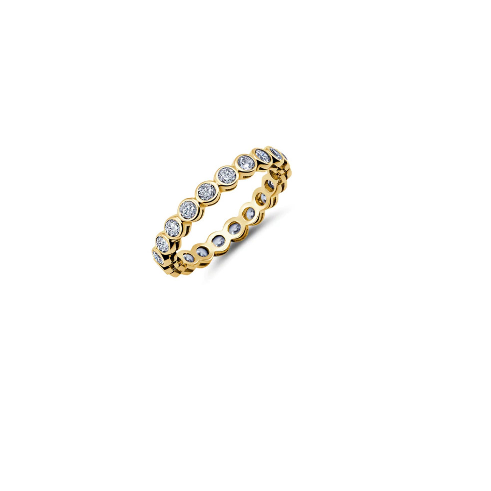 Small CZ Bezel Eternity Band Finished In 18K Gold 3011892R70CZ