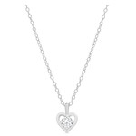 Lily Nily CZ Heart Pendant - Sterling Silver
