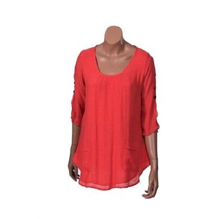S13g  Tunic (Loose at Waist), 3/4 Sleeves Split Over