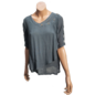 S06b Short Shirt V Neck with Buttons, 3/4 Sleeves with Holes