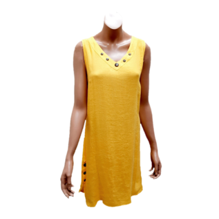 b-D26 v-neck sleeveless short dress