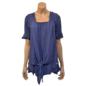 S03d Blouse Ligne A, Attachée Devant, Manches Courtes (3 Boutons)