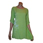 S05c Tunic with Hand Painting in Front, 3/4 Plain Sleeves
