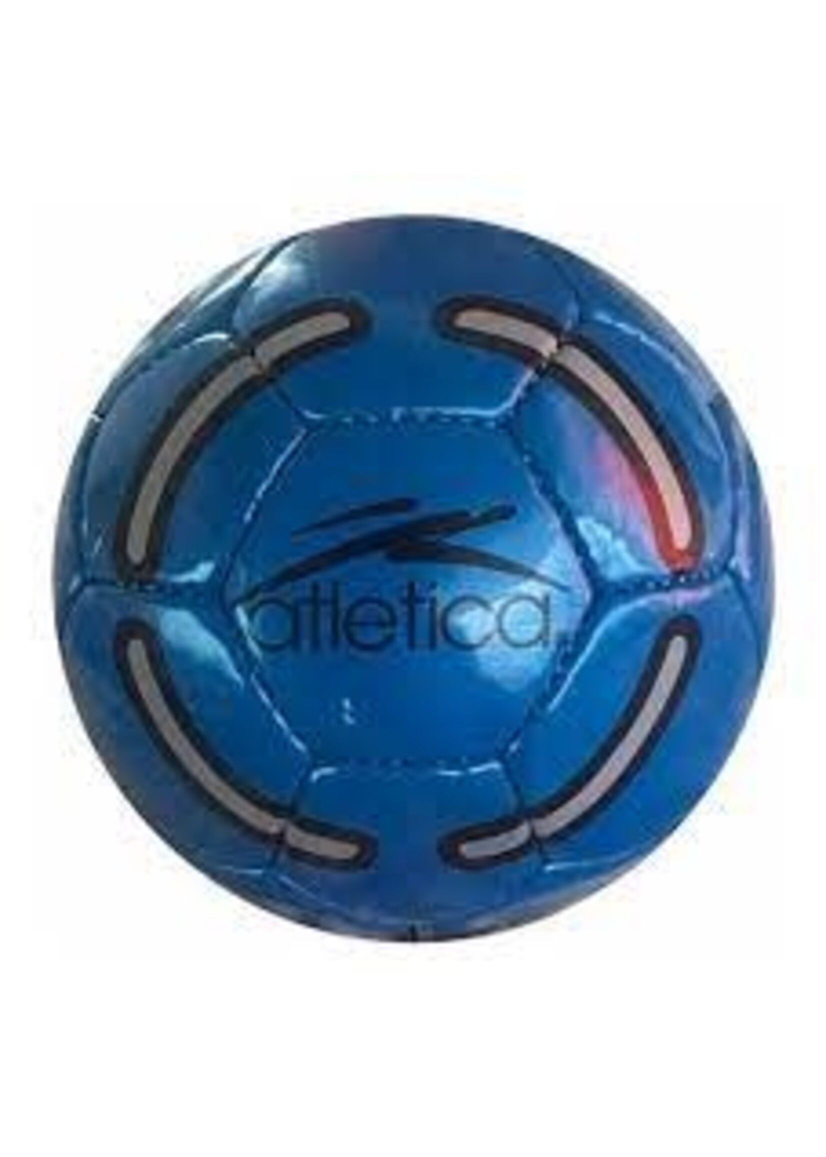 ATLETICA Balón De Fútbol Azul Con Negro Y Gris. Original Atlética