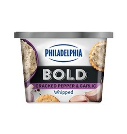 Philadelphia Whipped Cream Cheese Bold Cracked Pepper and Garlic 227G