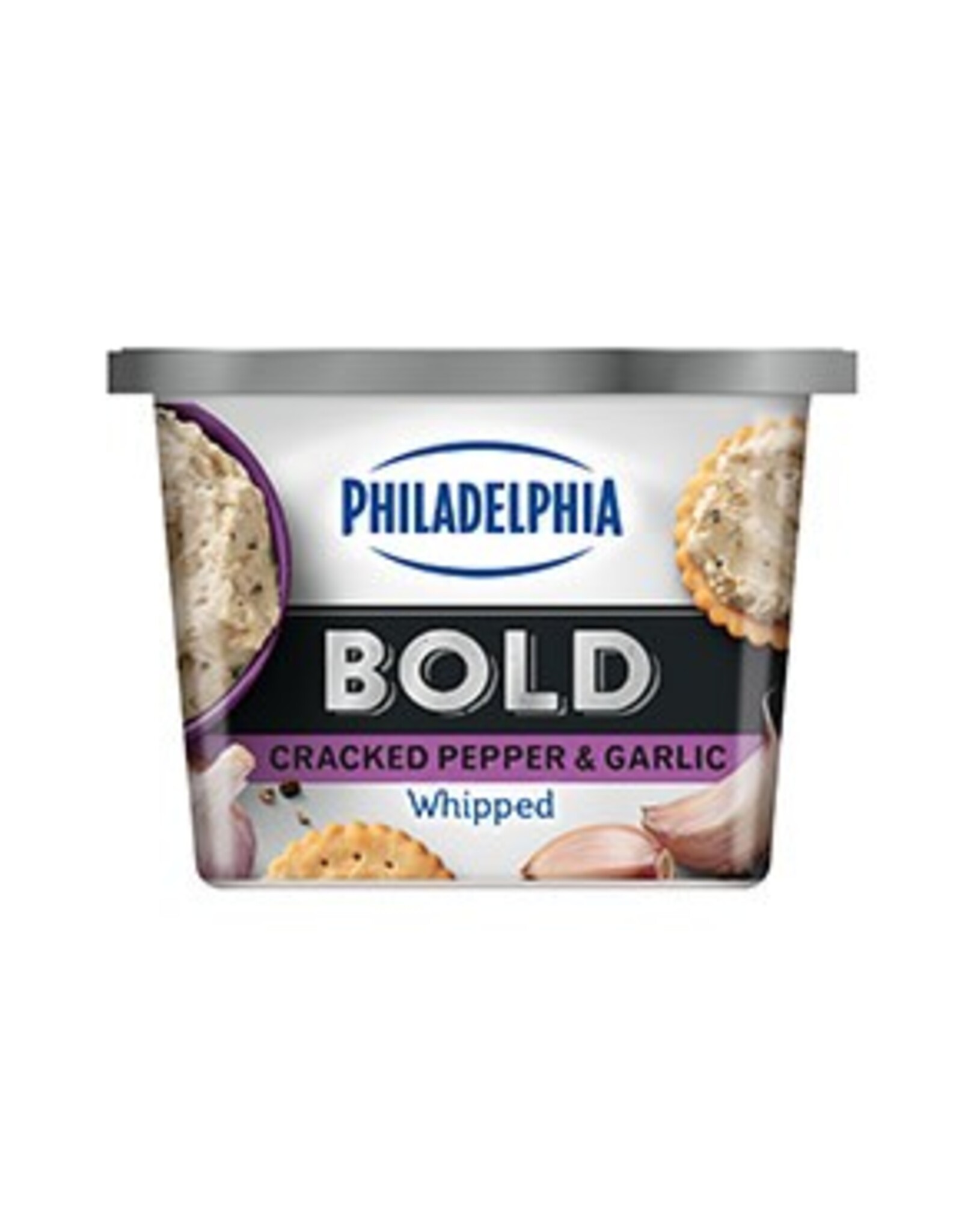 Philadelphia Whipped Cream Cheese Bold Cracked Pepper and Garlic 227G