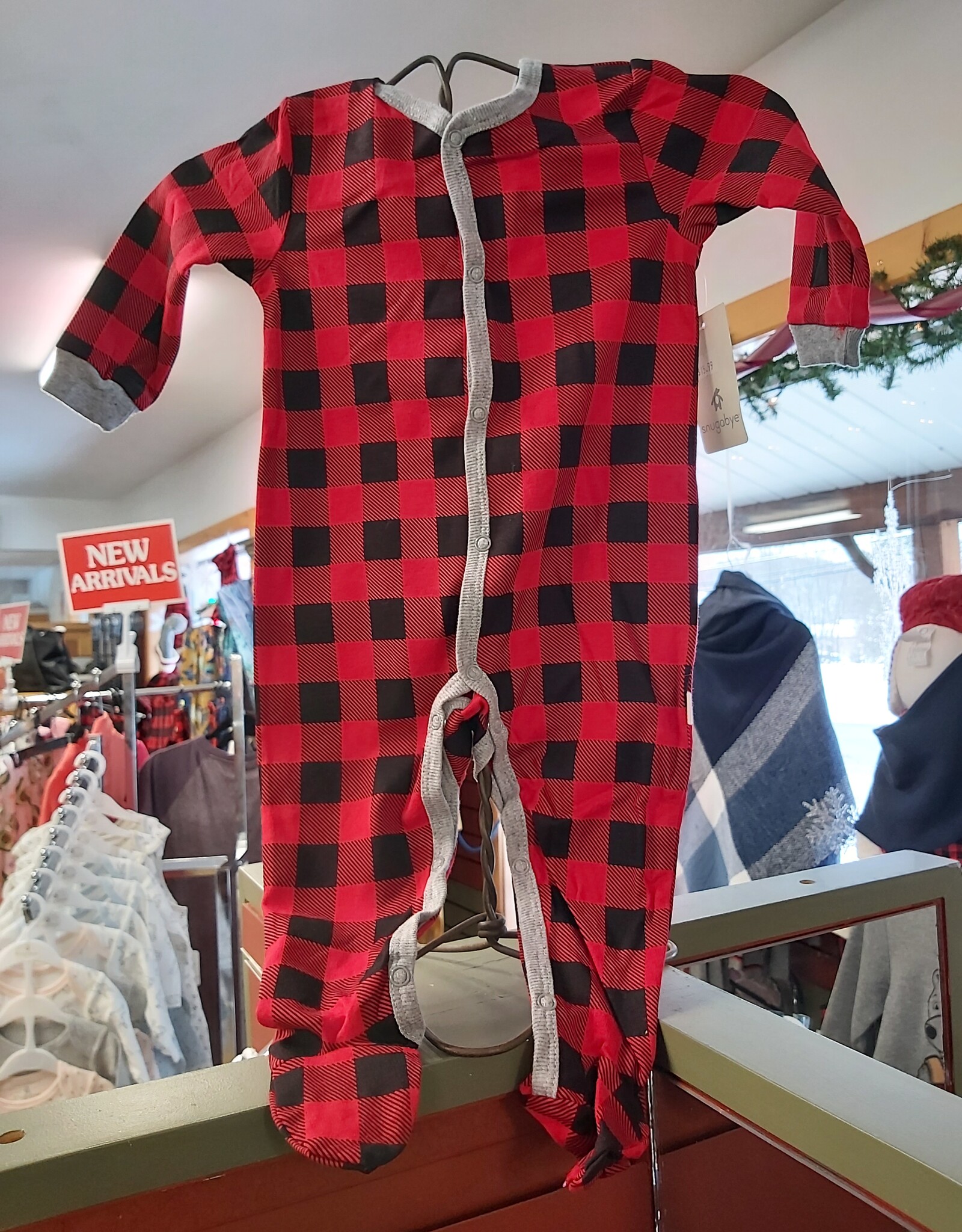 gertex Buffalo plaid footed sleeper
