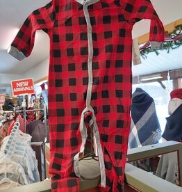 gertex Buffalo plaid footed sleeper