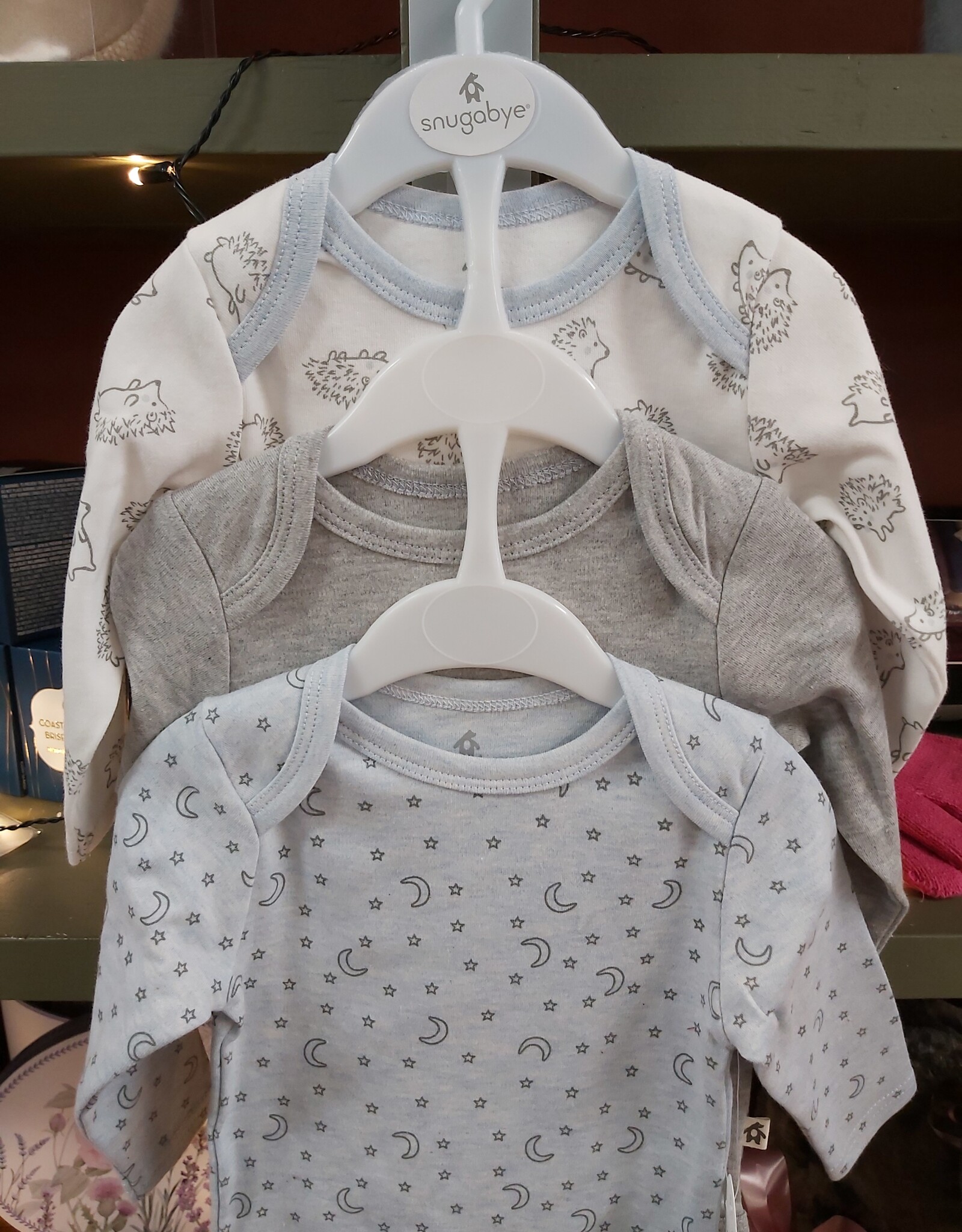 3pk Moon And Stars Blue bodysuit