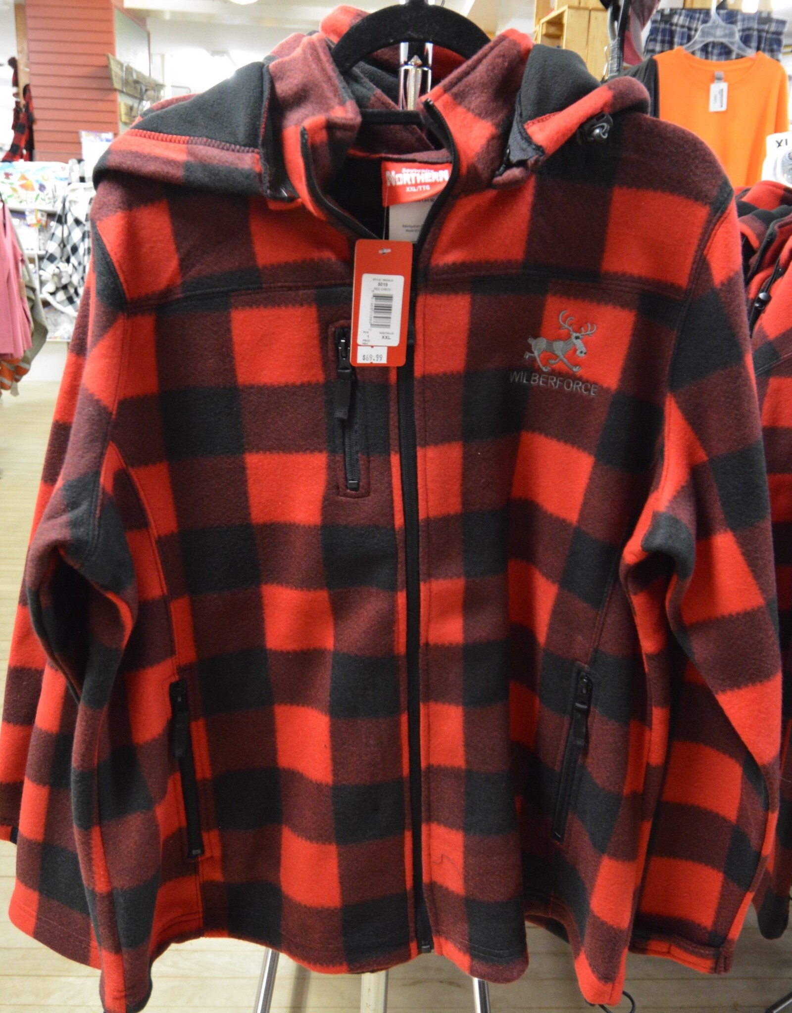 Wilberforce Plaid Men's zipper Hoodie 5018