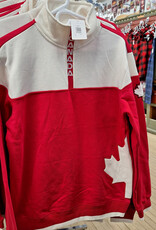 Ladies 1/4 Zip Canada Hoody - Red