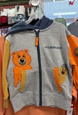 Kid's Full Zip Bear Hooded Sweatshirt