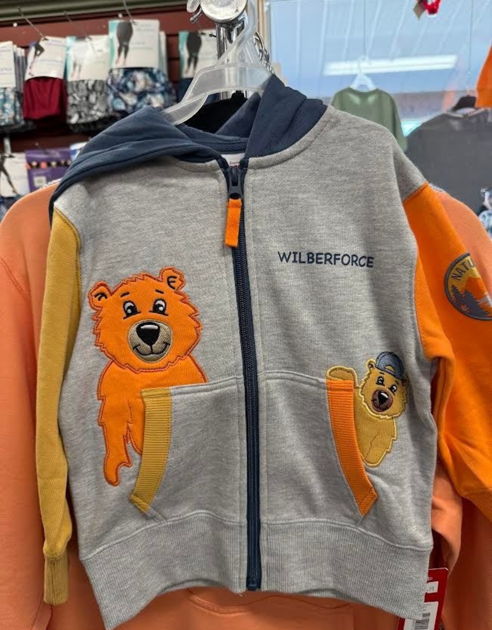 Kid's Full Zip Bear Hooded Sweatshirt