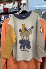 Kids Jersey Long Sleeve T-Shirt - Multi Denim