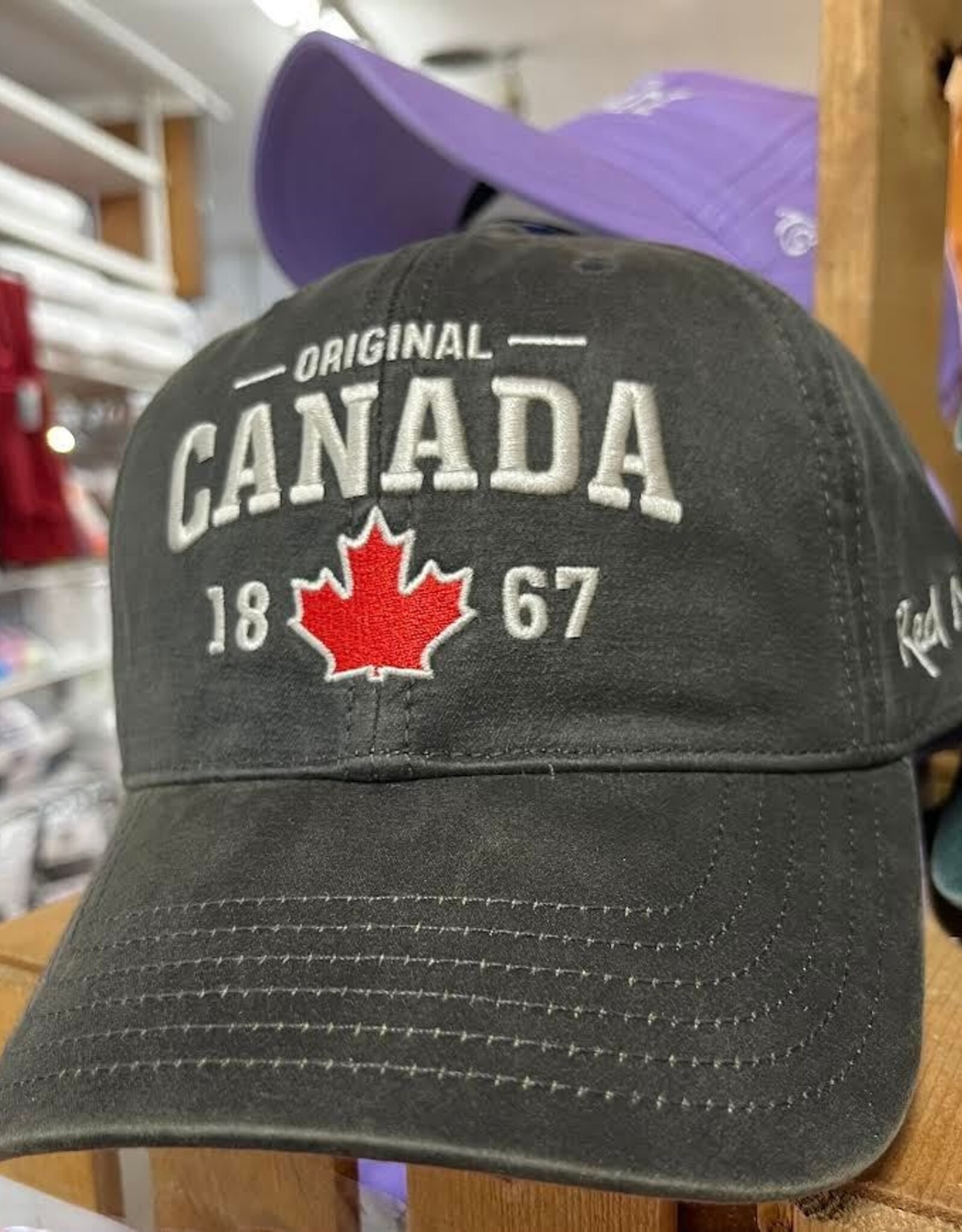 Oil/Wax Hat - Olive w/Canada