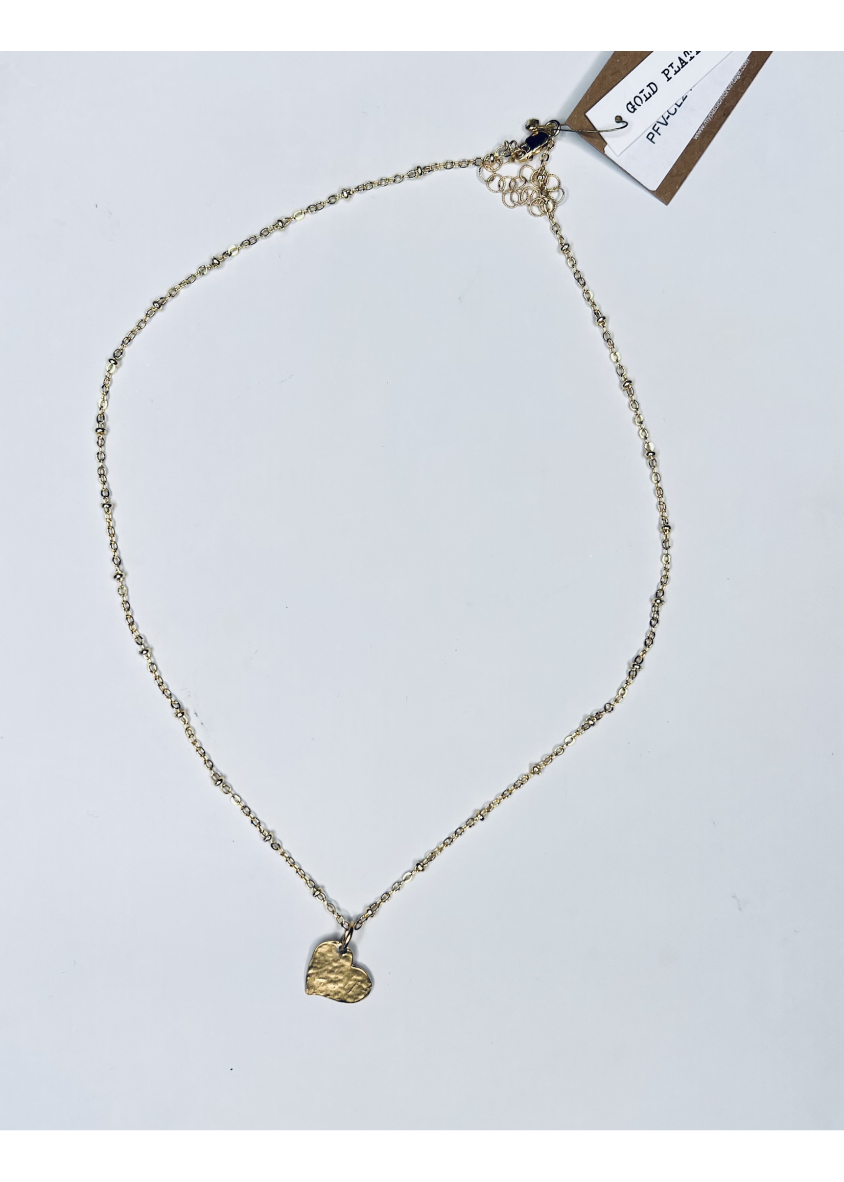 Stitch Gold Heart Necklace