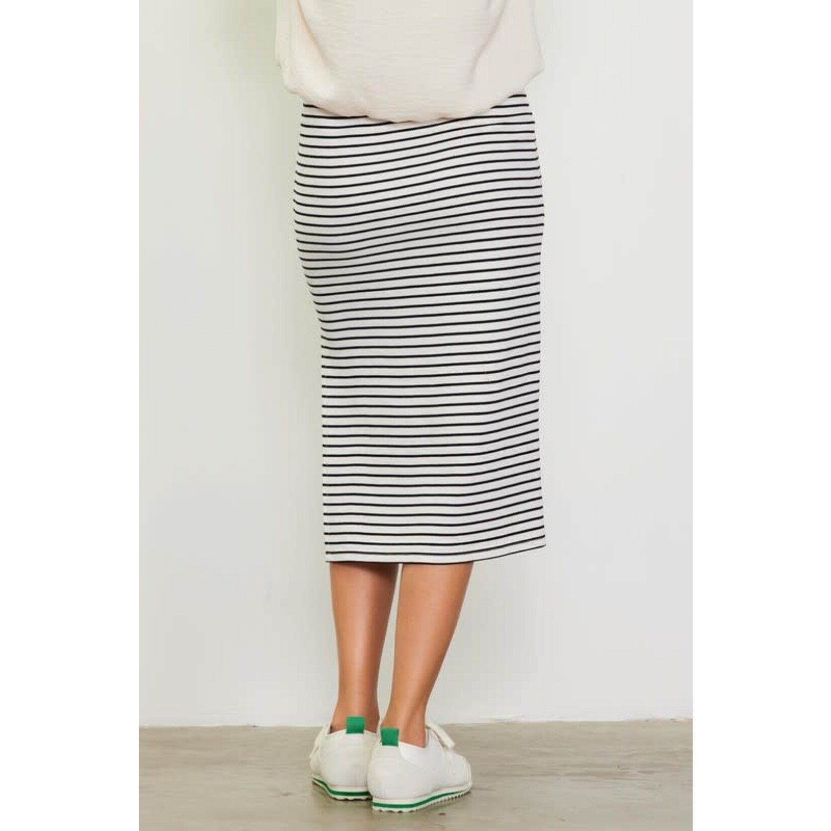 Striped Midi Skirt