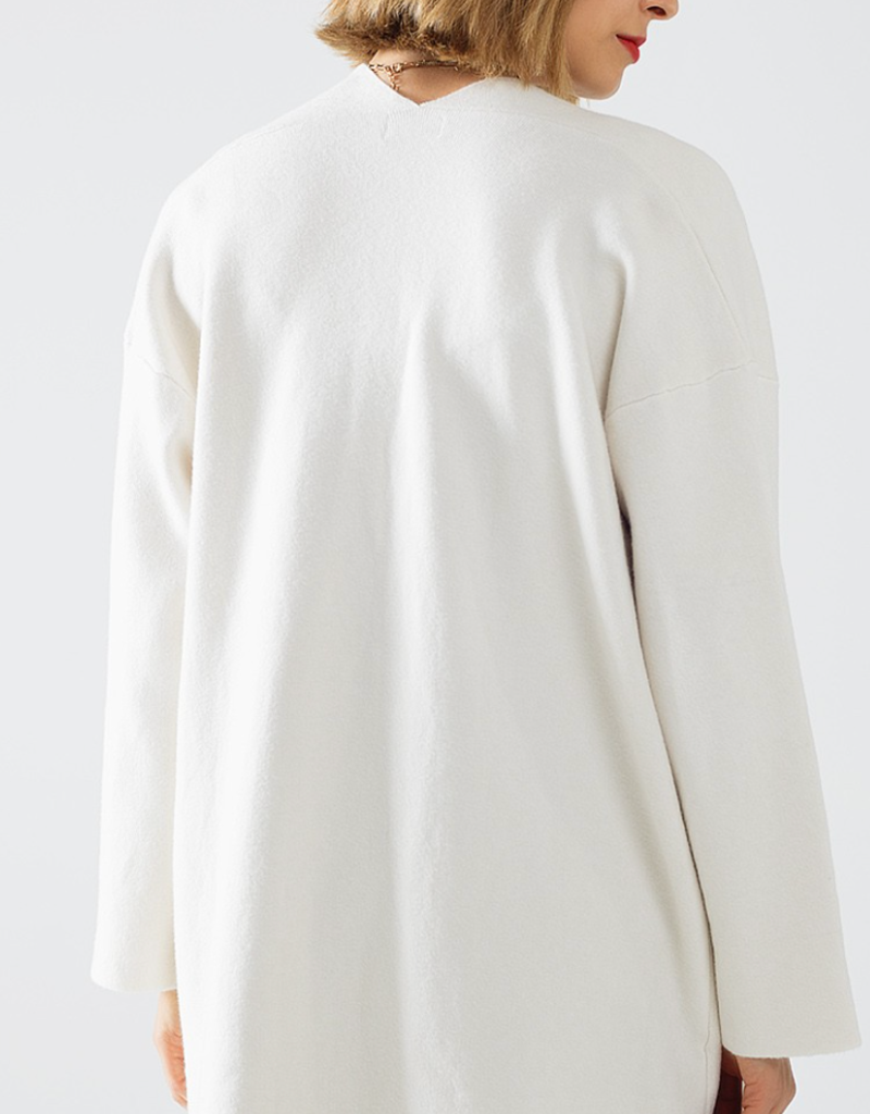 Faux Fur Pocket Cardigan