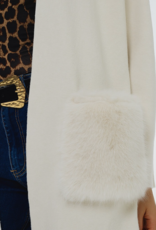 Faux Fur Pocket Cardigan