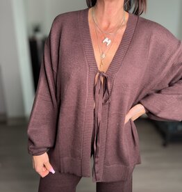 Chocolate Tie Cardigan
