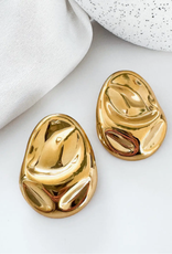 Monte Carlo Indent Oval Earrings