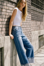 F5827- 90's Vintage Cuffed Flare Jeans