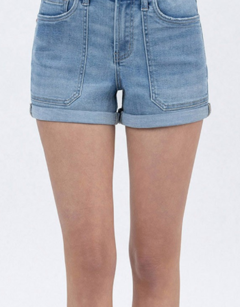 LV1870- Highrise cuffed shorts